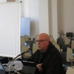 Aula del Seminario durante l'intervento di Fabio Nones e di P. Rubervall