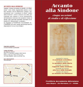 Volantino "Accanto alla Sindone" 2010